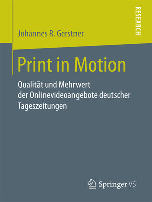 cover image of Print in Motion
